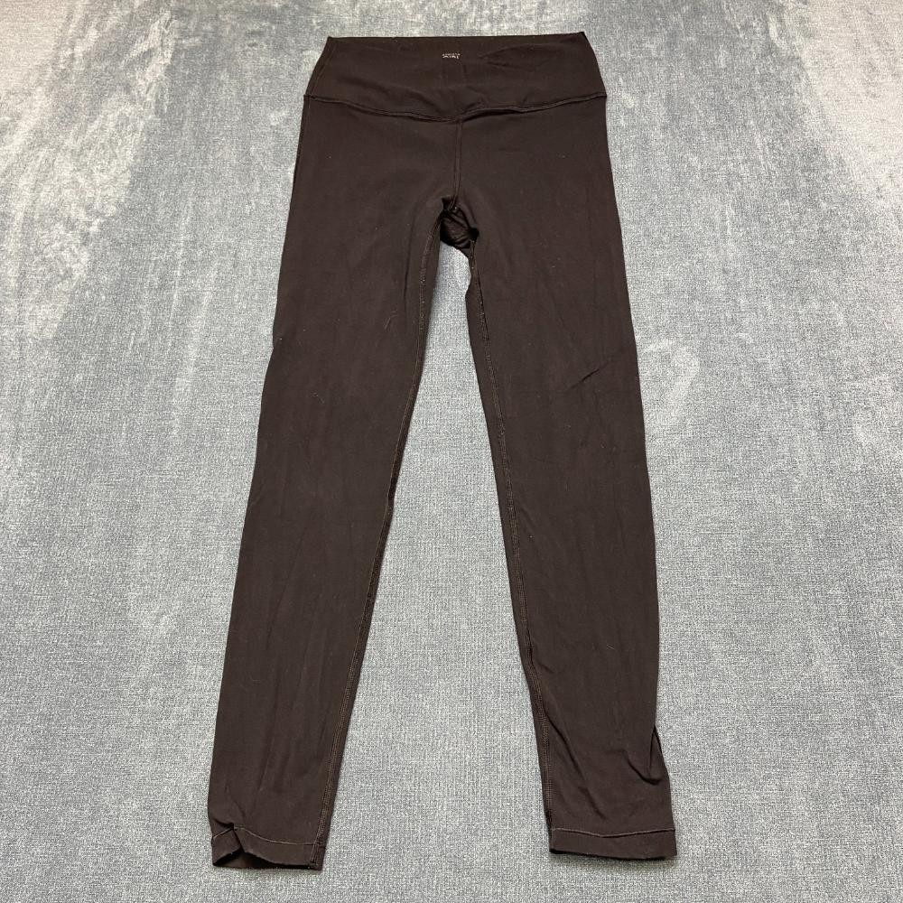 Athleta Girl Leggings Women XL 14 Black Nylon Stretch Logo Running Yoga Gym Wear